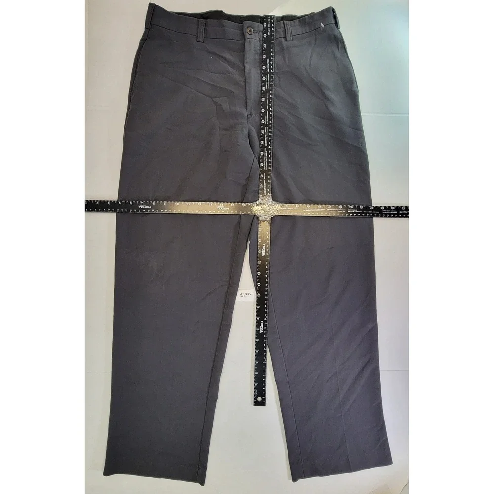 Reaction Kenneth Cole Mens Charcoal Gray Flat‎ Front Dress Pants